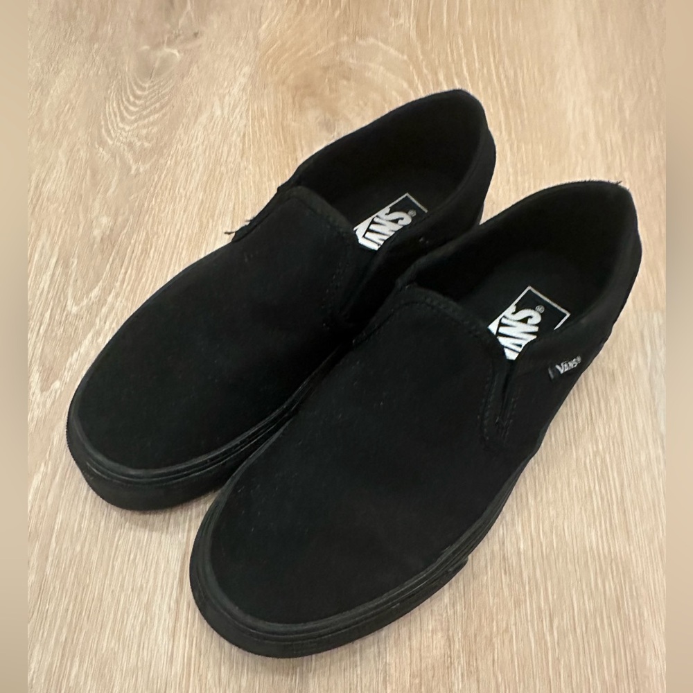 Vans Women's Black Slip-On Flats